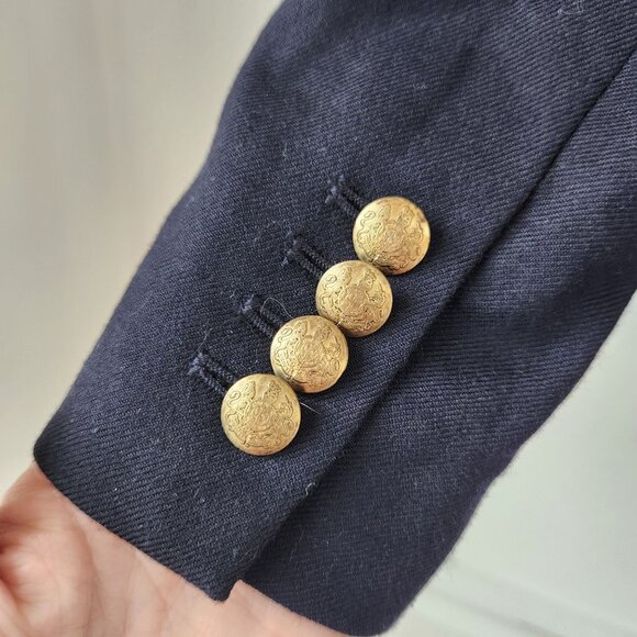 J. Crew Schoolboy Blazer Jacket Navy Blue Wool Blend Preppy Academia Women's 2 - Picture 3 of 6